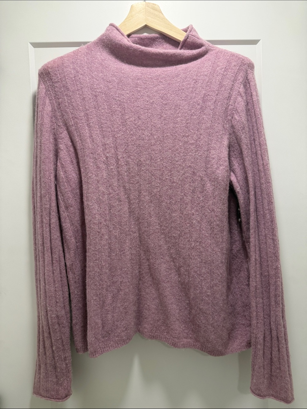 Madewell Merino Wool Alpaca Mock Neck Sweater XL Lavender